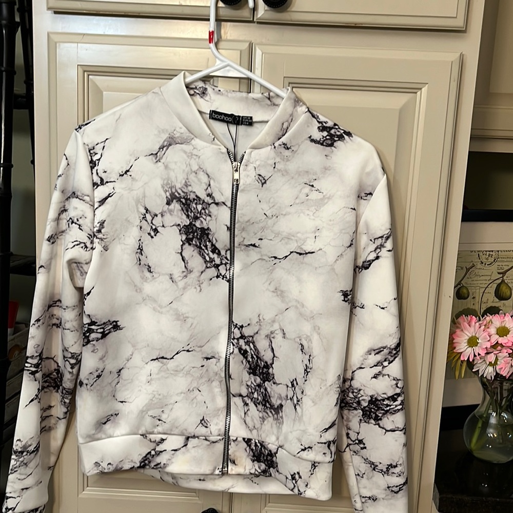 Boohoo marble pattern jacket